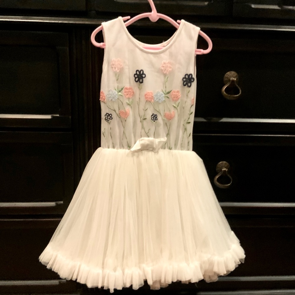 Girls floral and tulle dress
